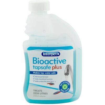 Interpet Bioactive Tapsafe Aquarium Water Dechlorinator & Conditioner, 250 ml, Keeps Fish Safe, Fast Acting, Removes Harmful Toxins from Tap Water Before Adding to Your Tank Interpet Bioactive Tapsafe Aquarium Water Dechlorinator & Conditioner, 250 ml, Keeps Fish Safe, Fast Acting, Removes Harmful Toxins from Tap Water Before Adding to Your Tank