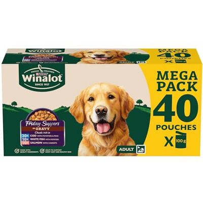 WINALOT - Friday Suppers Fish Mix - Gravy - Wet Dog Food WINALOT - Friday Suppers Fish Mix - Gravy - Wet Dog Food