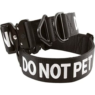Tacticollar DO NOT PET, 2 inch Nylon Collar for Medium and Large Dogs, Neoprene Padded Inside, Communicate Your Dogs Needs to Prevent Accidents (Black Medium) Tacticollar DO NOT PET, 2 inch Nylon Collar for Medium and Large Dogs, Neoprene Padded Inside, Communicate Your Dogs Needs to Prevent Accidents (Black Medium)