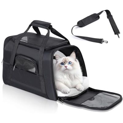 Romon Cat Transport Box, Cat Transport Bag, Pet Carrier for Small Cats and Dogs, Puppies up to 6 kg, Transport Bag with Shoulder Strap Romon Cat Transport Box, Cat Transport Bag, Pet Carrier for Small Cats and Dogs, Puppies up to 6 kg, Transport Bag with Shoulder Strap