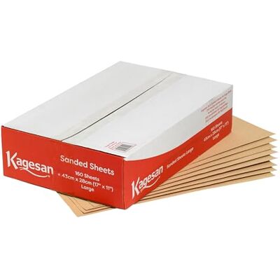 Kagesan Bulk Sanded Sheets Red 17 X 11 (43 X 28cm), Clear Kagesan Bulk Sanded Sheets Red 17 X 11 (43 X 28cm), Clear