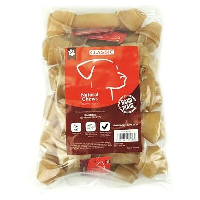 CLASSIC Rawhide Knot Bone, 150-165 mm/ 6-6.5-inch, Pack of 10 CLASSIC Rawhide Knot Bone, 150-165 mm/ 6-6.5-inch, Pack of 10