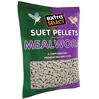 Extra Select Mealworm High Energy Suet Pellets Wild Bird Food Protein, Fat Rich Year-Round Feeding 3 kg Refill Extra Select Mealworm High Energy Suet Pellets Wild Bird Food Protein, Fat Rich Year-Round Feeding 3 kg Refill