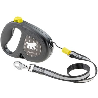 Ferplast FLIPPY ONE REFLEX Reflective Extendable Dog Lead Evening Walks Bag Holder Lock & Release Button Ergonomic Design Cord Max 20 Kg 5m, Yellow Ferplast FLIPPY ONE REFLEX Reflective Extendable Dog Lead Evening Walks Bag Holder Lock & Release Button Ergonomic Design Cord Max 20 Kg 5m, Yellow