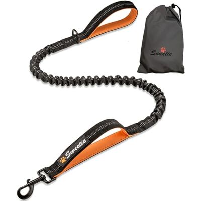 Sweetie Bungee Dog Lead Shock Absorbing Leash that Softens Pulls & Stops – Neoprene Padded Loop & Traffic Handles for Extra Comfort Reflective for Safer Night Walking Sweetie Bungee Dog Lead Shock Absorbing Leash that Softens Pulls & Stops – Neoprene Padded Loop & Traffic Handles for Extra Comfort Reflective for Safer Night Walking