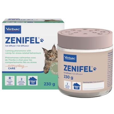 Zenifel Virbac Gel Cat Pheromone Diffuser Calming Pheromones and Catnip for Cats Lasts Up to 2 Months Electric-Free Zenifel Virbac Gel Cat Pheromone Diffuser Calming Pheromones and Catnip for Cats Lasts Up to 2 Months Electric-Free