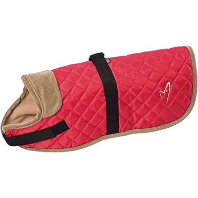 Gor Pets Outdoor Worcester Dog Coat Red 20cm (8in) Water-Resistant & Fleece-Lined Adjustable Fit Gor Pets Outdoor Worcester Dog Coat Red 20cm (8in) Water-Resistant & Fleece-Lined Adjustable Fit