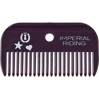 Imperial Riding IRH Rory Mane Comb Handy Comb for Small Hands with Cute Logo Print, Gentle Mane Styling for Ponies & Hobbyhorses, Candy Floss Imperial Riding IRH Rory Mane Comb Handy Comb for Small Hands with Cute Logo Print, Gentle Mane Styling for Ponies & Hobbyhorses, Candy Floss