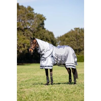 LeMieux Kudos AeroGuard Fly Rug Extended Shaped Belly Flap Ripshield Mesh Silver 5ft9 LeMieux Kudos AeroGuard Fly Rug Extended Shaped Belly Flap Ripshield Mesh Silver 5ft9