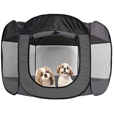 Furhaven Kennel Inhägnad - Pop Up Pet Tent - Gray - Extra Large - Pet Tent Furhaven Kennel Inhägnad - Pop Up Pet Tent - Gray - Extra Large - Pet Tent