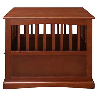 Casual Home Wooden Medium Pet Crate, End Table, Walnut Casual Home Wooden Medium Pet Crate, End Table, Walnut
