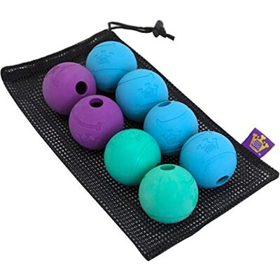 Chew King Fetch Balls, blue, purple, turquoise Chew King Fetch Balls, blue, purple, turquoise
