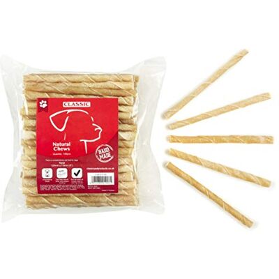CLASSIC Pet Products for Dogs Rawhide Twist, 127mm x 7-8mm (100 pieces) CLASSIC Pet Products for Dogs Rawhide Twist, 127mm x 7-8mm (100 pieces)