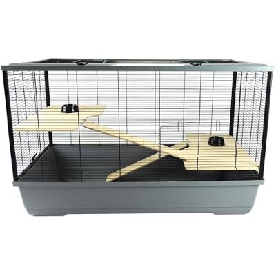 Little-Friends - Langham XL - Grey - 2 Tiers - Pet Cage Little-Friends - Langham XL - Grey - 2 Tiers - Pet Cage