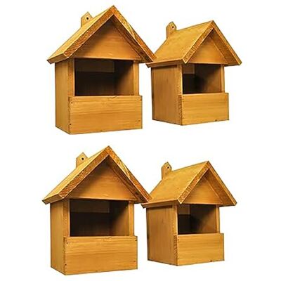 Selections Large Wooden Robin Birdhouse Garden Nest Boxes (Pack of 4) Selections Large Wooden Robin Birdhouse Garden Nest Boxes (Pack of 4)
