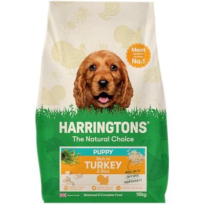 HARRINGTONS Complete Dry Puppy Food Turkey & Rice 18kg Made with All Natural Ingredients (Packaging may vary) HARRINGTONS Complete Dry Puppy Food Turkey & Rice 18kg Made with All Natural Ingredients (Packaging may vary)