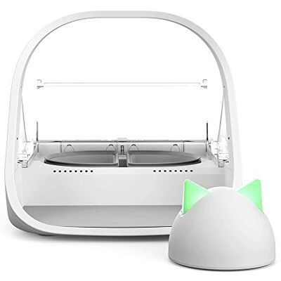 SureFlap Sure Petcare SureFeed Microchip Pet Feeder Connect with Hub, RFID Collar Tags Compatible, Mobile App Control, for Wet and Dry Food, White, 4xC Cell Batteries Required, Not Included SureFlap Sure Petcare SureFeed Microchip Pet Feeder Connect with Hub, RFID Collar Tags Compatible, Mobile App Control, for Wet and Dry Food, White, 4xC Cell Batteries Required, Not Included