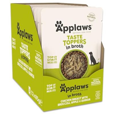 Applaws Natural Wet Dog Food Pouch, Chicken Breast with Veg in Broth 12x85g Applaws Natural Wet Dog Food Pouch, Chicken Breast with Veg in Broth 12x85g