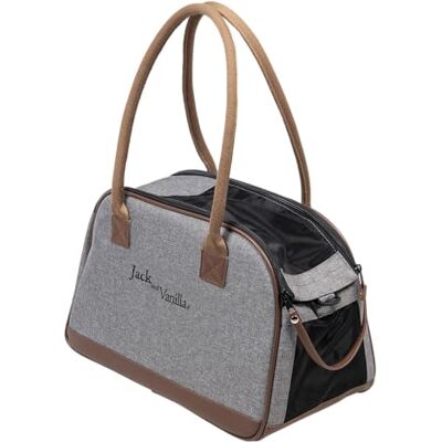 JACK AND VANILLA JV BIZOU Draagtas Grijs/Bruin-41x20x25cm JACK AND VANILLA JV BIZOU Draagtas Grijs/Bruin-41x20x25cm