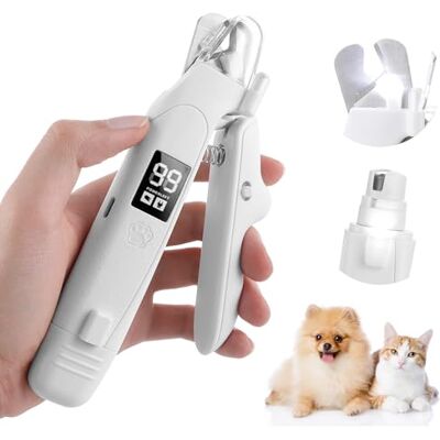 Lychico 2-in-1 Dog Nail Grinder & Clipper Low Noise (<40dB) Grinder for Dogs & Cats, Dual LED Lights, USB-C Fast Charging, Nail Catcher Included Safe for Small, Medium & Large Pets Lychico 2-in-1 Dog Nail Grinder & Clipper Low Noise (<40dB) Grinder for Dogs & Cats, Dual LED Lights, USB-C Fast Charging, Nail Catcher Included Safe for Small, Medium & Large Pets