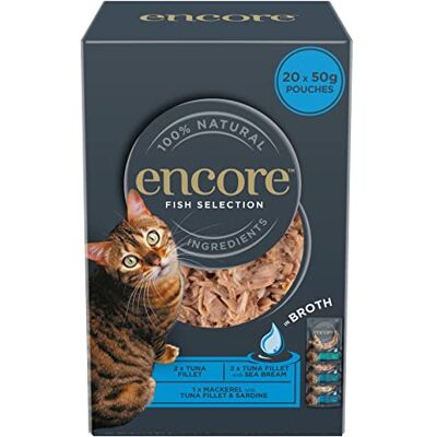 Encore - Fish in Broth - 50g - Pouch - Wet Cat Food Encore - Fish in Broth - 50g - Pouch - Wet Cat Food