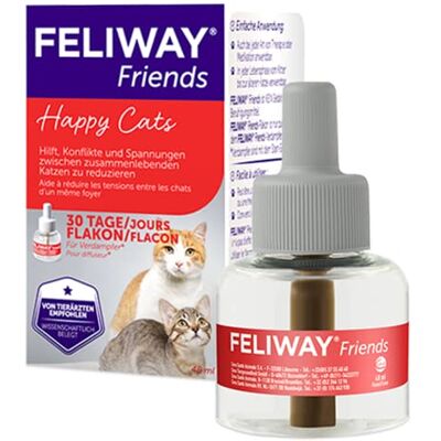 Feliway Friends Refill Bottle 48ml Cat Calming Pheromone Aroma Diffuser Refill Plastic Material Candle Powered Silent Operation Small to Medium Room Coverage Feliway Friends Refill Bottle 48ml Cat Calming Pheromone Aroma Diffuser Refill Plastic Material Candle Powered Silent Operation Small to Medium Room Coverage