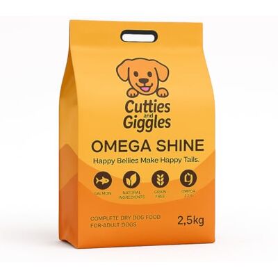 Cutties and Giggles Grain-Free Adult Dog Food Salmon & Sweet Potato Recipe, 2.5kg Omega 3 & 6, High Protein, No Grains, No Artificial Additives – Sensitive Digestion & Skin Support Cutties and Giggles Grain-Free Adult Dog Food Salmon & Sweet Potato Recipe, 2.5kg Omega 3 & 6, High Protein, No Grains, No Artificial Additives – Sensitive Digestion & Skin Support
