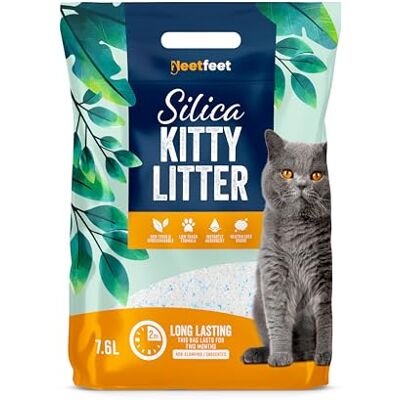 Vivo Technologies Natural Silica Cat Litter Crystals Cat Kitten Litter 7.6L Pure Gel Crystal Ultra Absorbent Effective Odour Control No Dust Ultra Hygienic Biodegradable Vivo Technologies Natural Silica Cat Litter Crystals Cat Kitten Litter 7.6L Pure Gel Crystal Ultra Absorbent Effective Odour Control No Dust Ultra Hygienic Biodegradable