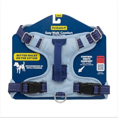 PetSafe Easy Walk Comfort No-Pull Dog Harness Full-Body Padding Better Walks on 1st Use 5 Points of Adjustment, XS, Small, Medium & Large Dogs, Blue/Black/Green/Pink PetSafe Easy Walk Comfort No-Pull Dog Harness Full-Body Padding Better Walks on 1st Use 5 Points of Adjustment, XS, Small, Medium & Large Dogs, Blue/Black/Green/Pink