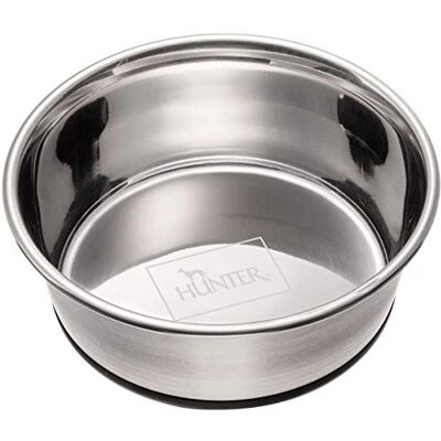 HUNTER Stainless Steel Feeding Bowl for Dogs and Cats Non-Slip Easy-Care HUNTER Stainless Steel Feeding Bowl for Dogs and Cats Non-Slip Easy-Care