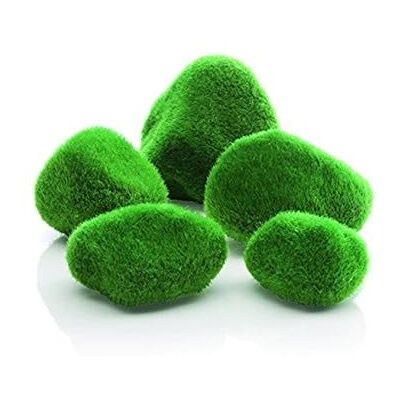 biOrb Fish Tank Decorations, Moss-Covered Pebble Set Aquarium Ornament (Green, 5 Stones Per Set), Beautiful Fish Tank Accessories To Add Colour, Natural-Looking Aquarium Decor For Scenic Background biOrb Fish Tank Decorations, Moss-Covered Pebble Set Aquarium Ornament (Green, 5 Stones Per Set), Beautiful Fish Tank Accessories To Add Colour, Natural-Looking Aquarium Decor For Scenic Background