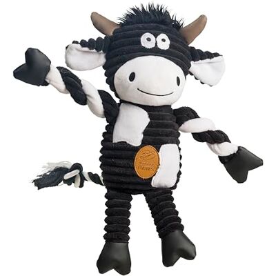 House of Paws Cow Jumbo Cord Dog Toy Soft Plush with Squeaker House of Paws Cow Jumbo Cord Dog Toy Soft Plush with Squeaker