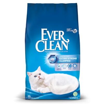 Ever Clean Clumping Cat Litter Extra Strong Unscented 20L Ever Clean Clumping Cat Litter Extra Strong Unscented 20L