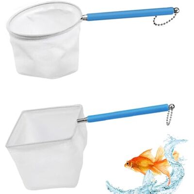 FFOFGFEM Aquarium Shrimp Net, with Extendable Steel Handle 20-48.5cm, 2 PCS Round/Square, Tiny Fish Tank Net, Small Pool Net Skimmer FFOFGFEM Aquarium Shrimp Net, with Extendable Steel Handle 20-48.5cm, 2 PCS Round/Square, Tiny Fish Tank Net, Small Pool Net Skimmer