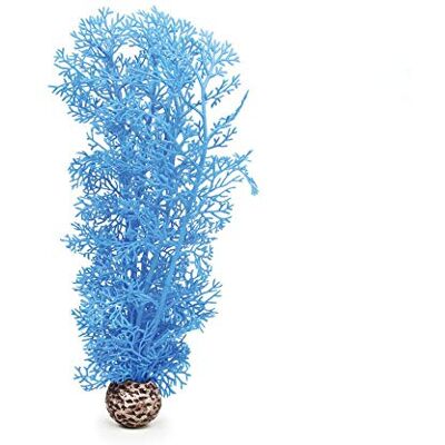 biOrb Fish Tank Decorations, Aquatic Horn Coral Plant With Weighted Ball (Medium Blue Aquarium Plant), Artificial Fish Tank Plants To Add Colour, Natural-Looking Aquarium Decor For Scenic Background biOrb Fish Tank Decorations, Aquatic Horn Coral Plant With Weighted Ball (Medium Blue Aquarium Plant), Artificial Fish Tank Plants To Add Colour, Natural-Looking Aquarium Decor For Scenic Background