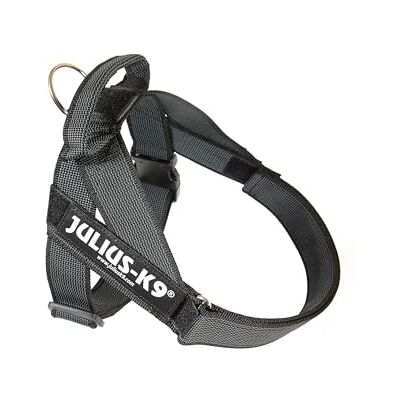 Julius-K9 Belt Harness, Black, Gray, M/0 Julius-K9 Belt Harness, Black, Gray, M/0