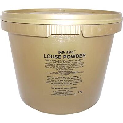 Gold Label Louse Powder 4kg Clear, 4Kg Gold Label Louse Powder 4kg Clear, 4Kg