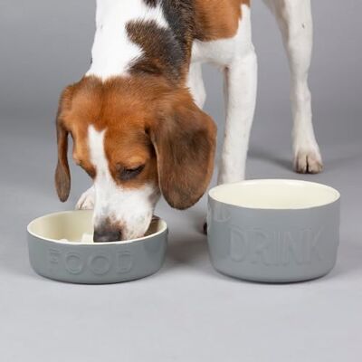 Scruffs Classic Dog/Pet Slow Feeding Bowl Set 20cm Slow Feeder & 20cm Water Bowl – Grey Scruffs Classic Dog/Pet Slow Feeding Bowl Set 20cm Slow Feeder & 20cm Water Bowl – Grey