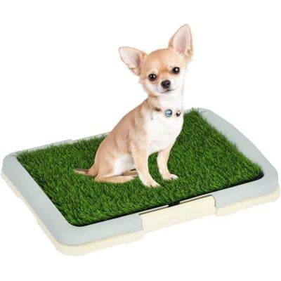 PawHut Dog Toilet Indoor w/ Artificial Grass, Grid Panel, Tray - Dog Toilet PawHut Dog Toilet Indoor w/ Artificial Grass, Grid Panel, Tray - Dog Toilet