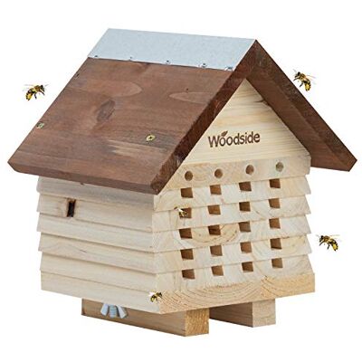 Woodside Wooden Garden Bee House, Natural Bug/Insect Hotel Shelter, Outdoor Nest Box Woodside Wooden Garden Bee House, Natural Bug/Insect Hotel Shelter, Outdoor Nest Box