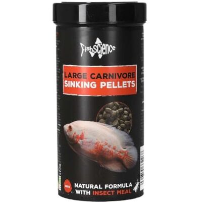 FishScience Large Carnivore Diet 285g Sinking Pellet Tropical & Aquatic Oscar’s, Rays, and Catfish Fish pellets, Insect Based Diet FishScience Large Carnivore Diet 285g Sinking Pellet Tropical & Aquatic Oscar’s, Rays, and Catfish Fish pellets, Insect Based Diet