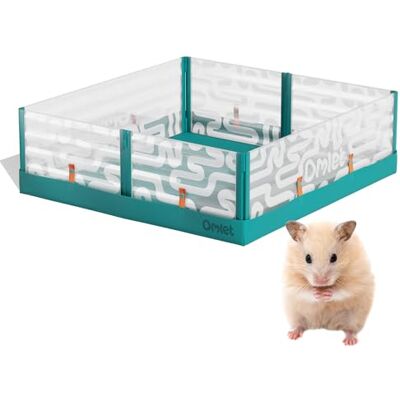 Omlet Small Foldable Hamster Playpen with Removable Floor Protector Quick Pop-Up Design Opens & Closes in Seconds Spacious Indoor & Outdoor Exercise Pen for Hamsters & Small Animals Omlet Small Foldable Hamster Playpen with Removable Floor Protector Quick Pop-Up Design Opens & Closes in Seconds Spacious Indoor & Outdoor Exercise Pen for Hamsters & Small Animals
