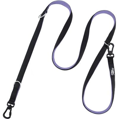 Snootiful Hound Secure Double Ended Dog Lead With Locking Clip Carabiners Ideal Training Lead Comfort Mesh Padding Double Clip Leash 220cm x 2.5cm (Purple) Snootiful Hound Secure Double Ended Dog Lead With Locking Clip Carabiners Ideal Training Lead Comfort Mesh Padding Double Clip Leash 220cm x 2.5cm (Purple)