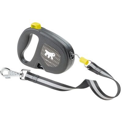 Ferplast FLIPPY ONE REFLEX Reflective Extendable Dog Lead Evening Walks Bag Holder Lock & Release Button Ergonomic Design Cord Max 35 Kg 5m, Yellow Ferplast FLIPPY ONE REFLEX Reflective Extendable Dog Lead Evening Walks Bag Holder Lock & Release Button Ergonomic Design Cord Max 35 Kg 5m, Yellow