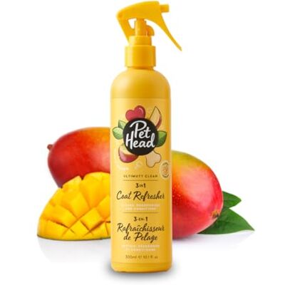 Pet Head Ultimutt Clean 3-in-1 Coat Refresher for Dogs Exotic Mango Scent Deeply Cleanses, Deodorises & Conditions Odour-Eliminating No Rinsing Required Dog Spray for Smelly Dogs 300ml Pet Head Ultimutt Clean 3-in-1 Coat Refresher for Dogs Exotic Mango Scent Deeply Cleanses, Deodorises & Conditions Odour-Eliminating No Rinsing Required Dog Spray for Smelly Dogs 300ml