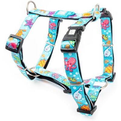 Max & Molly Urban Pets Max & Molly H-Harness Blue Ocean, L Max & Molly Urban Pets Max & Molly H-Harness Blue Ocean, L