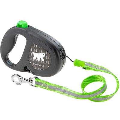 Ferplast FLIPPY ONE REFLEX Reflective Extendable Dog Lead Evening Walks Bag Holder Lock & Release Button Ergonomic Design Cord Max 20 Kg 5m, Green Ferplast FLIPPY ONE REFLEX Reflective Extendable Dog Lead Evening Walks Bag Holder Lock & Release Button Ergonomic Design Cord Max 20 Kg 5m, Green