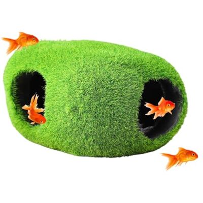 MiOYOOW Realistic Moss Cave, Resin Fish Tank Hideout with Flocking Texture, Reptile Moss Hide Decor for Betta Shrimp Habitat MiOYOOW Realistic Moss Cave, Resin Fish Tank Hideout with Flocking Texture, Reptile Moss Hide Decor for Betta Shrimp Habitat