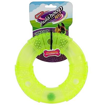 Jazwares JAZ PET TOYS Wham-O Pets Chewla-Hoop Treat Dispenser Boredom Buster, Mentally Stimulating, Challenging Interactive Dog Toy Jazwares JAZ PET TOYS Wham-O Pets Chewla-Hoop Treat Dispenser Boredom Buster, Mentally Stimulating, Challenging Interactive Dog Toy