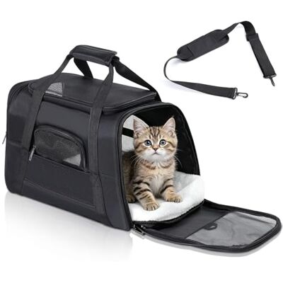 Romon Transport for Dogs Cats and Cats Portable and Foldable Soft Breathable Dog Transport Bag with Shoulder Strap and Padded, Black 44 x 11 x 25 cm Romon Transport for Dogs Cats and Cats Portable and Foldable Soft Breathable Dog Transport Bag with Shoulder Strap and Padded, Black 44 x 11 x 25 cm